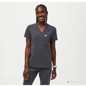 Figs Dark Gray Scrub Set